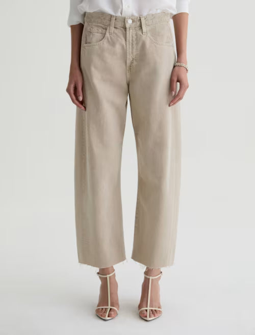 Hattie Crop Barrel Jean - Sulfur Light Taupe by Adriano Goldschmied AG — alternate view