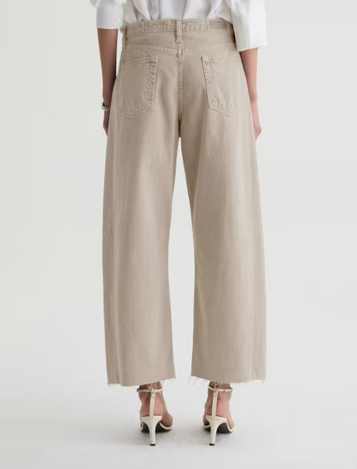 Hattie Crop Barrel Jean - Sulfur Light Taupe by Adriano Goldschmied AG — view 4