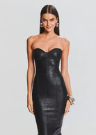 Charlize Coated Knit Dress - Black by Retrofête — alternate view
