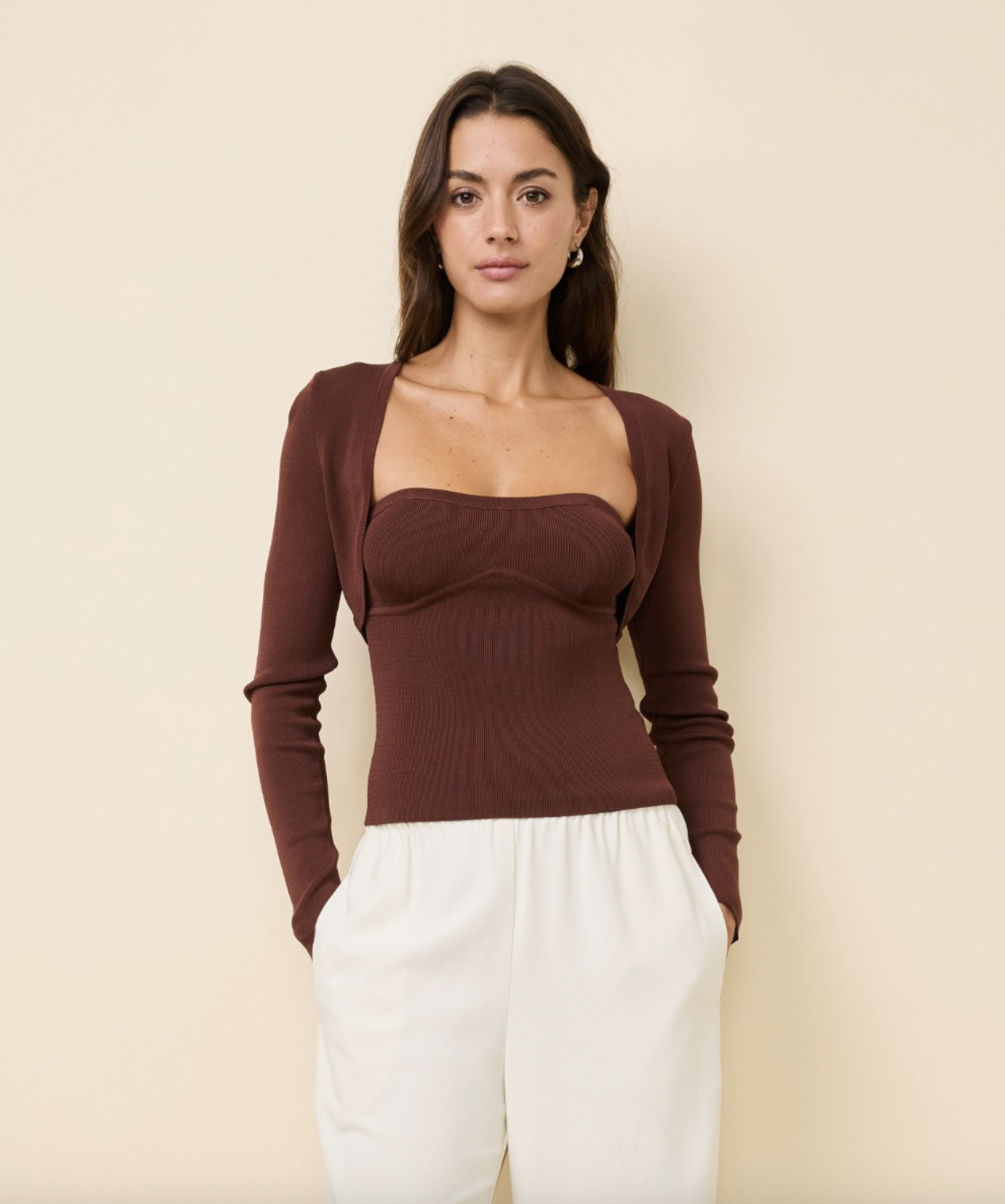 The Kinsley Shrug - Nutmeg by Solid & Striped | 25 South Boutiques
