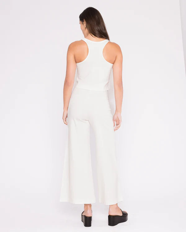 Ponte Knit Tank Top - Off White by Ripley Rader — alternate view