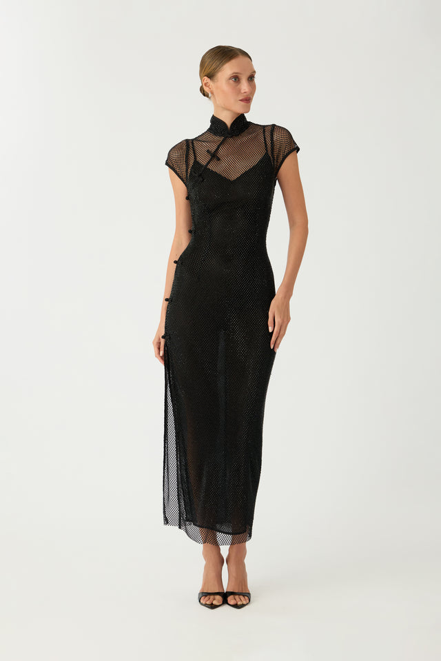 Sau Lee Ann Crystal Dress - Black, view 4
