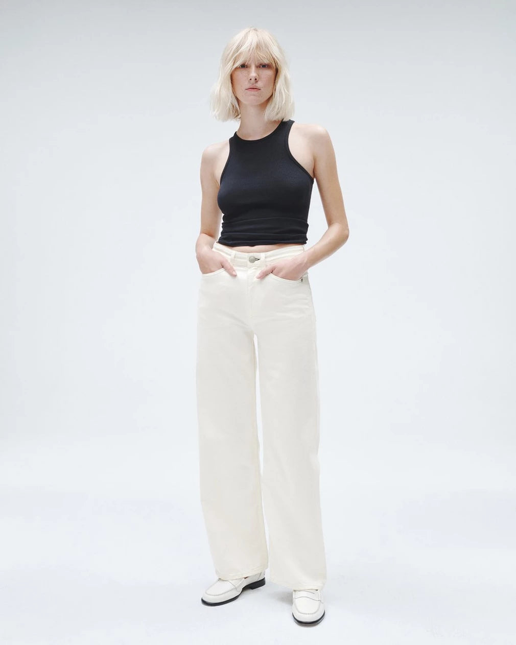 Featherweight Logan Wide Leg - Ecru by Rag & Bone | 25 South Boutiques