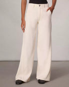 Featherweight Wide-Leg Sofie Jean - Ecru by Rag & Bone — alternate view
