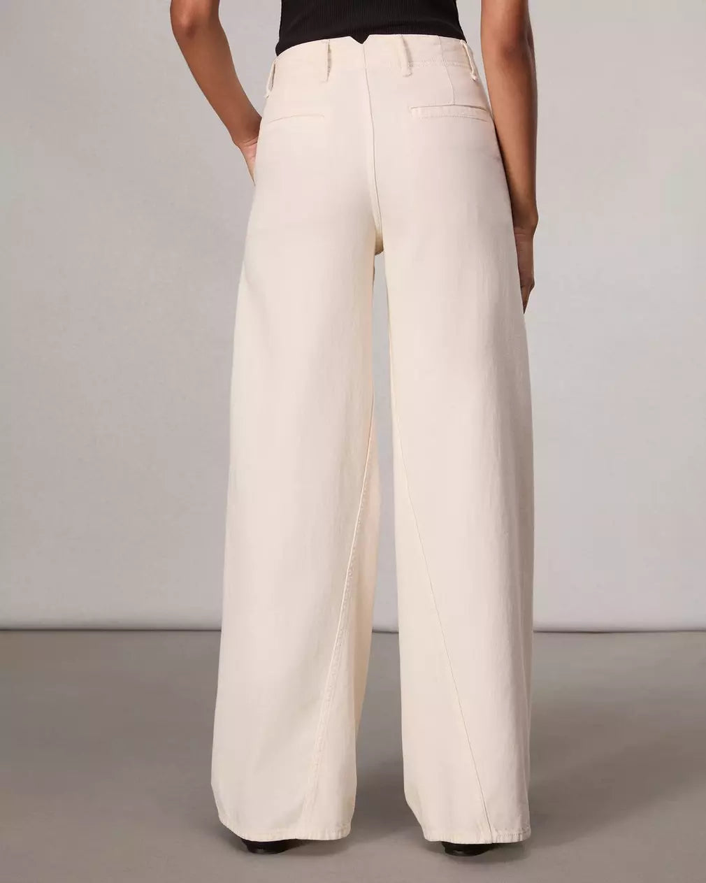 Featherweight Wide-Leg Sofie Jean - Ecru by Rag & Bone — view 5