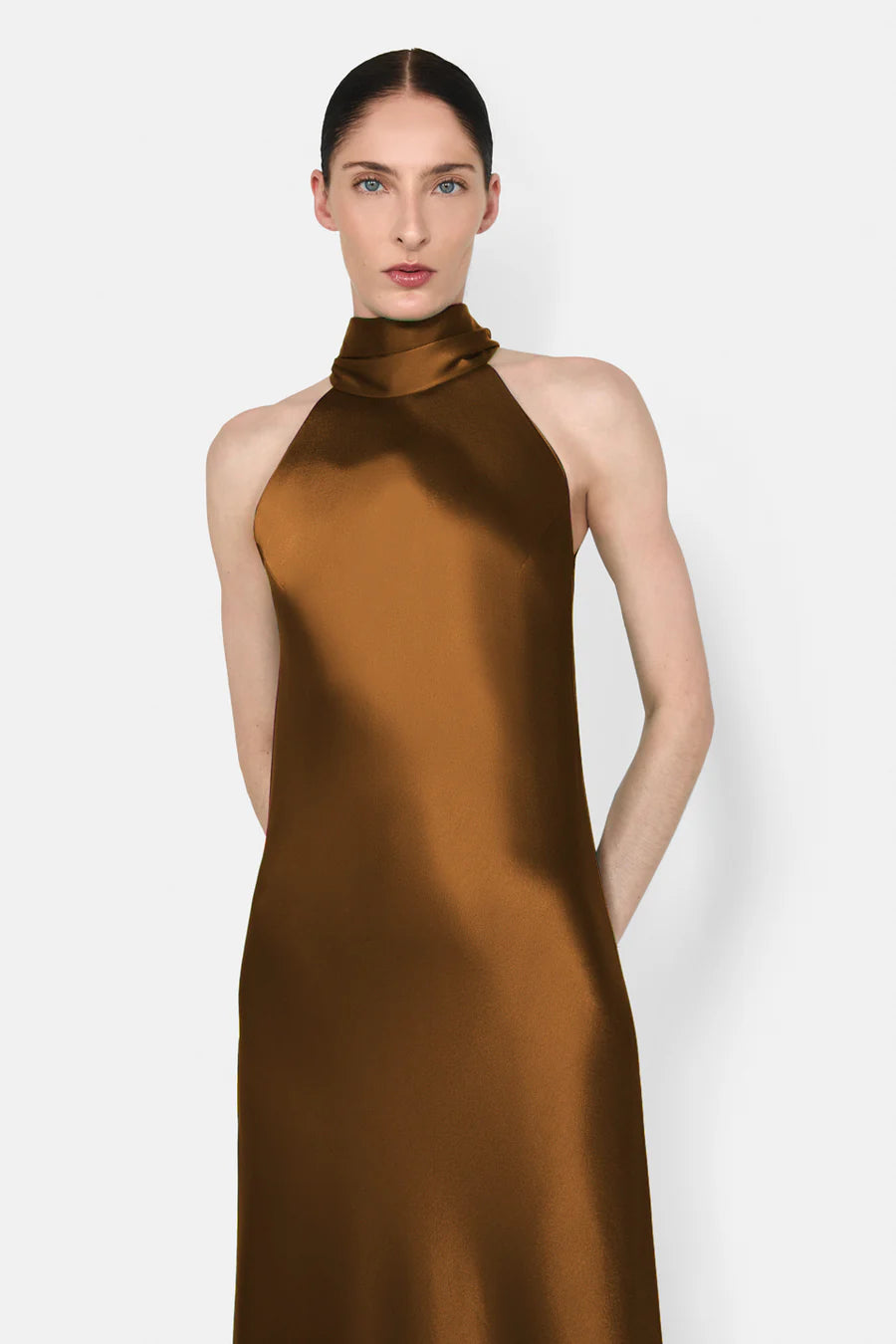 Sienna Gown - Toffee by Galvan London — view 4