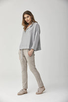 Goat Suede Pants - Stone by Kristensen — view 5