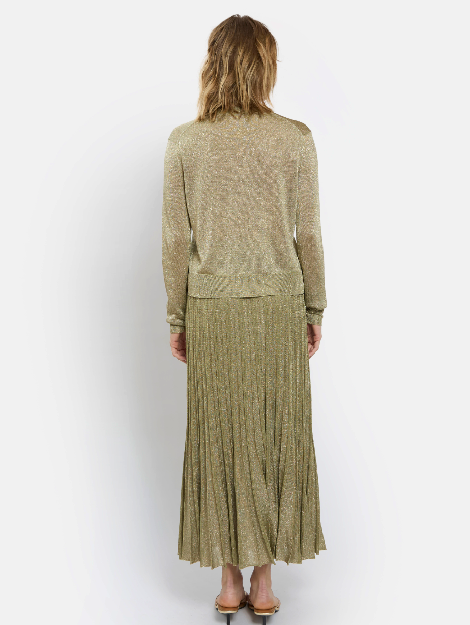 Gala Court Cardigan - Olive Green by Maison Lurex — view 4