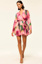 Kaia Dress - Blurred Hibiscus Chiffon by Misa | 25 South Boutiques