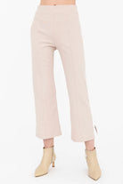 Bobbi Contrast Stripe Cropped Pant - Nude by Elaine Kim | 25 South Boutiques