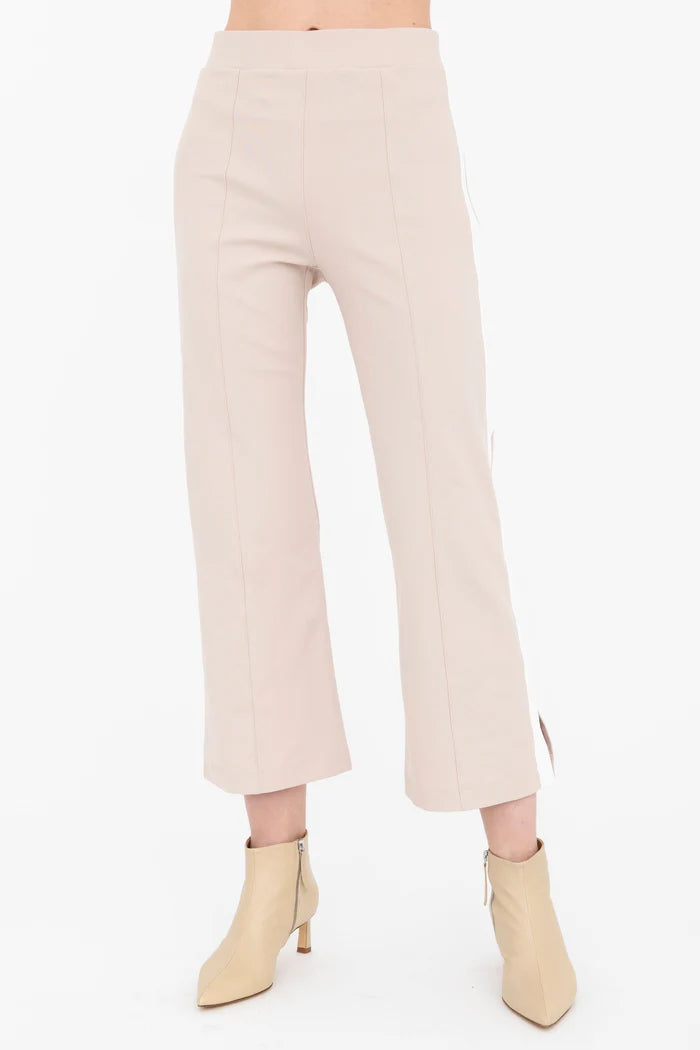 Bobbi Contrast Stripe Cropped Pant - Nude by Elaine Kim | 25 South Boutiques
