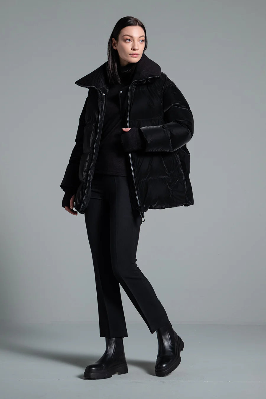 Glossy Down Jacket - Black by Duno — view 5
