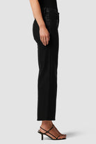 Rosie High Rise Wide Leg Ankle - Coated Black by Hudson — view 3