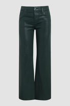 Rosie High-Rise Wide Leg Ankle Jean - Coated Scarab by Hudson — view 6