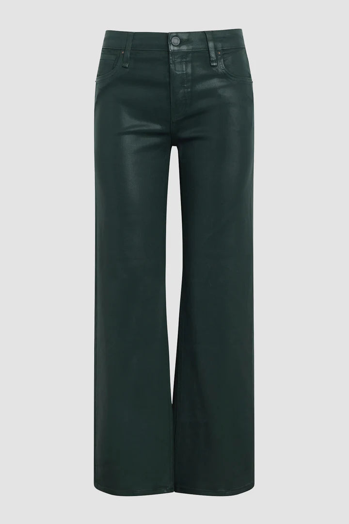 Rosie High-Rise Wide Leg Ankle Jean - Coated Scarab by Hudson — view 6