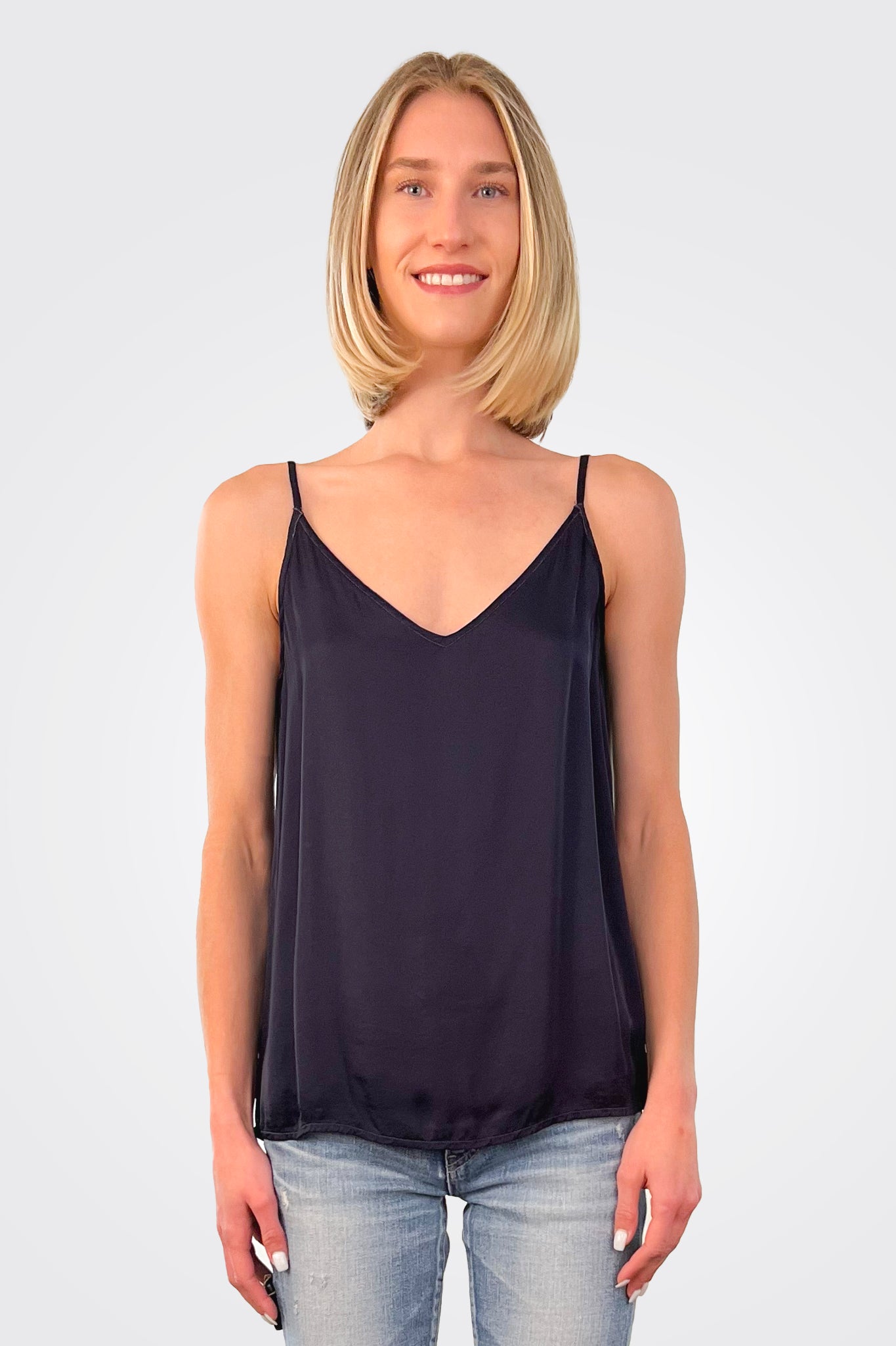 V Neck Camisole - Navy by HelloNite | 25 South Boutiques