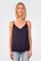 V Neck Camisole - Navy by HelloNite | 25 South Boutiques
