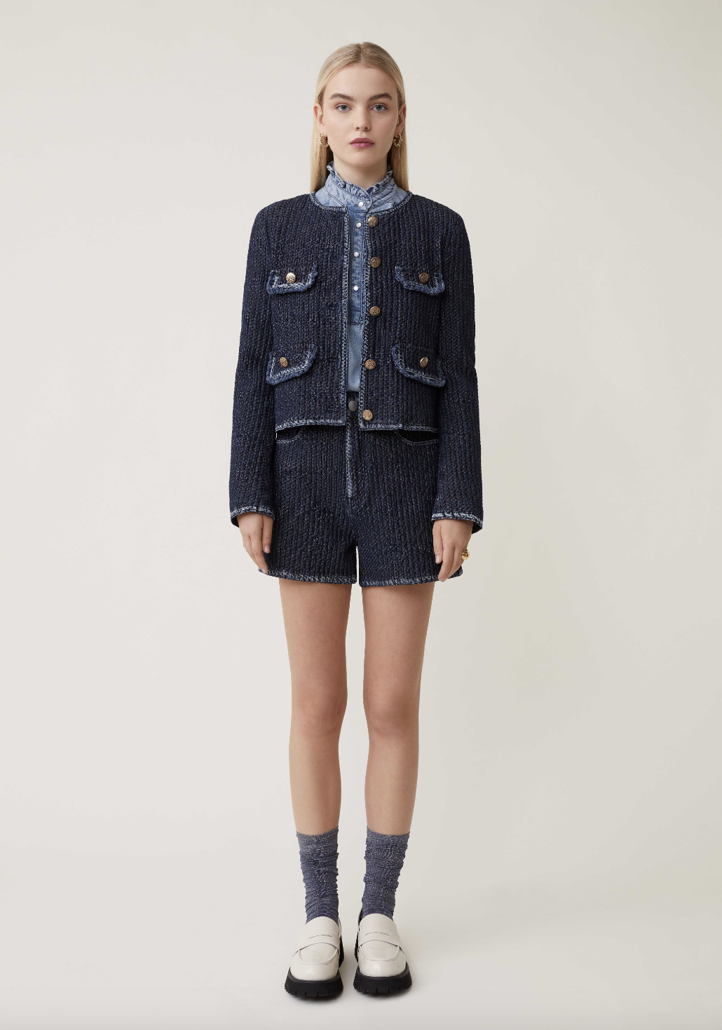 Diana Jacket - Blue Jeans by Suncoo — alternate view