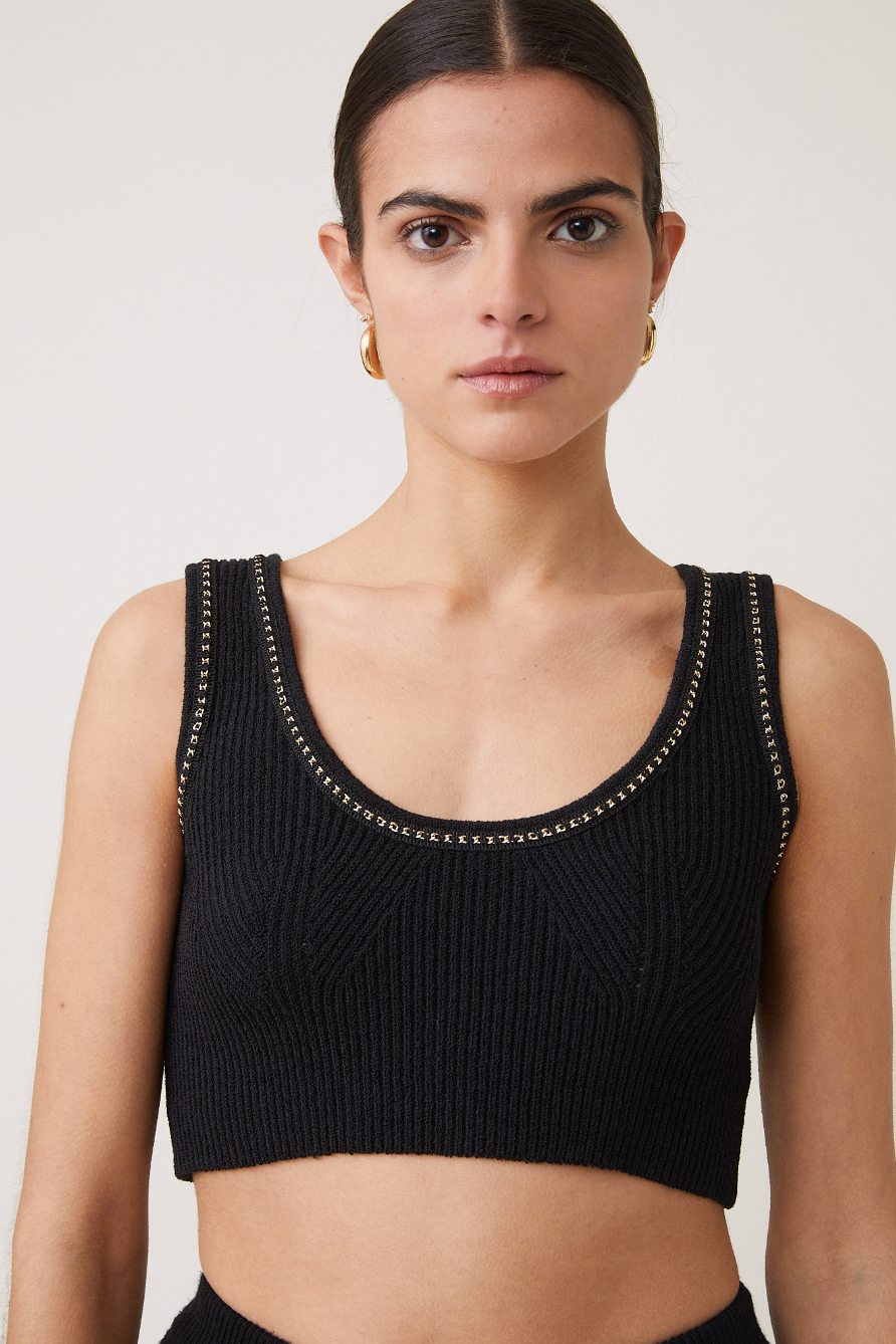 Padjo Crop Top - Noir by Suncoo | 25 South Boutiques