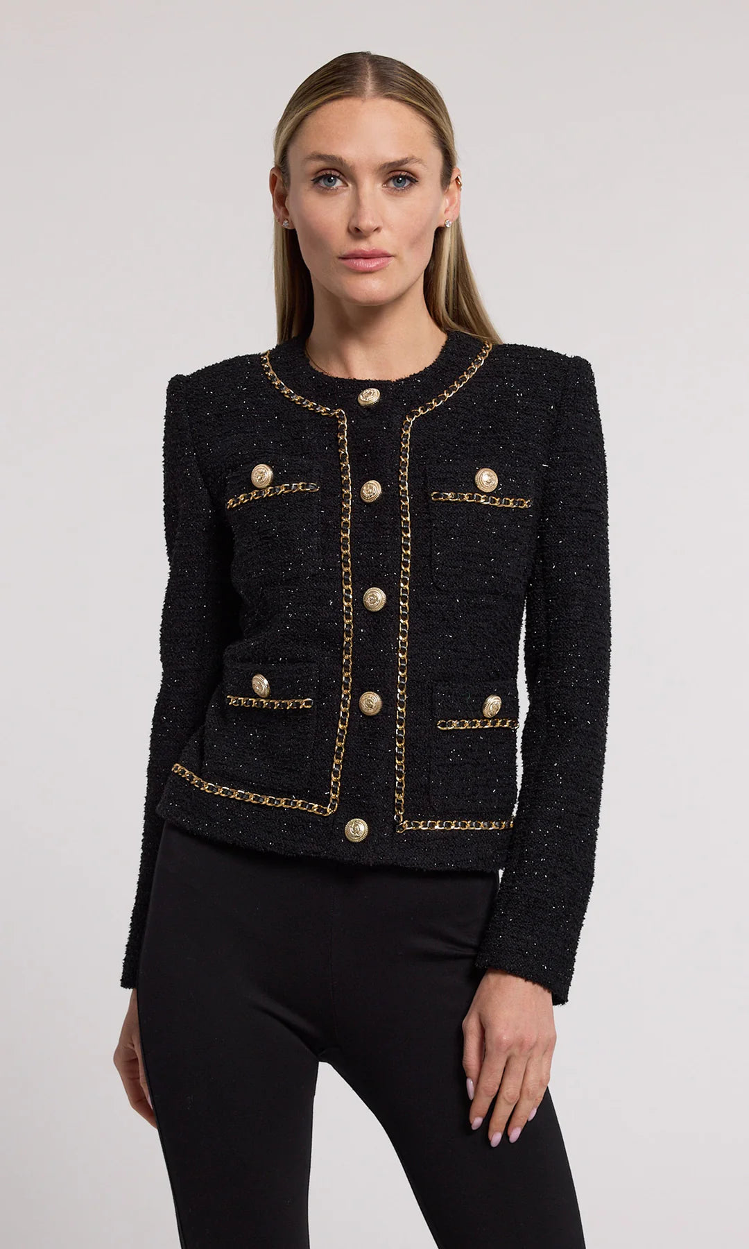 Velma Tweed Jacket - Black by Generation Love | 25 South Boutiques