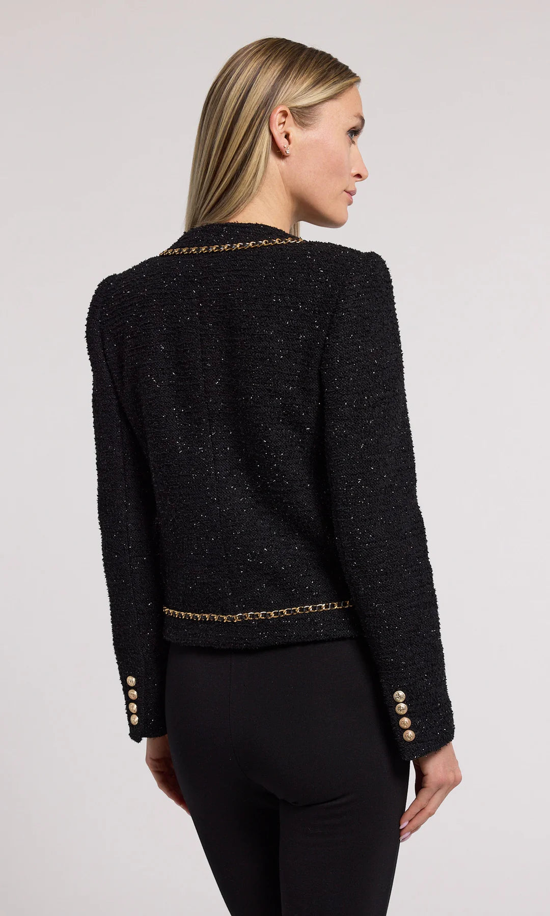 Velma Tweed Jacket - Black by Generation Love — view 3