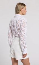 Marcello Lace Shirt - White by Generation Love — view 3