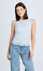 Henrietta Sequin Lace Top - Opal by Generation Love — view 5