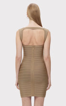 Eliza Dress - Latte by Herve Leger — view 5