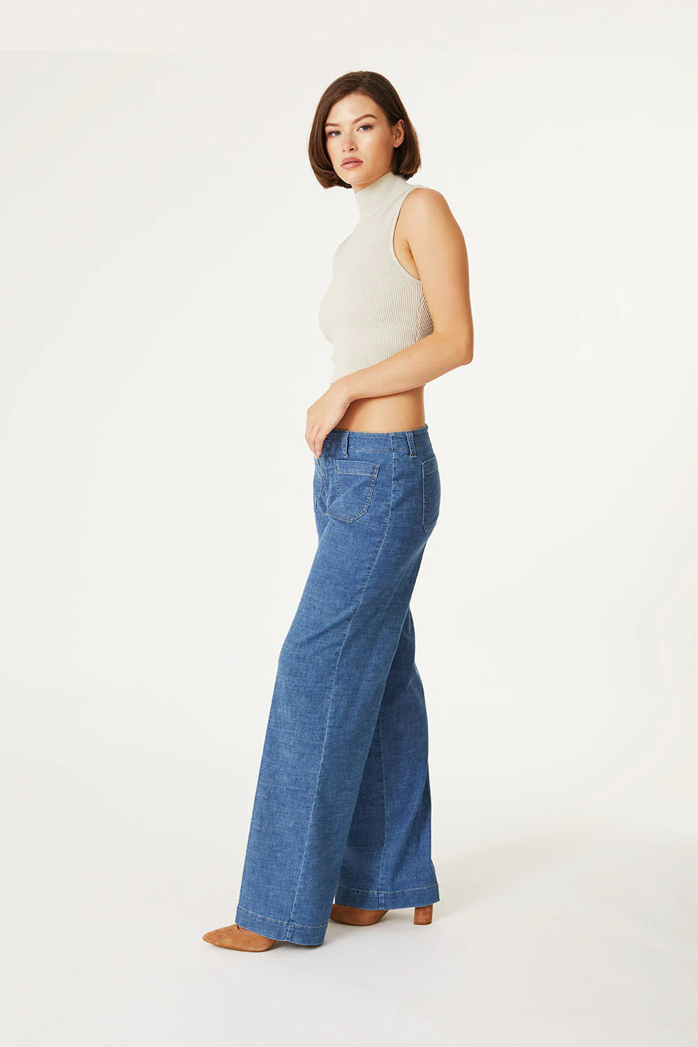 Hampton Wide Leg Denim - Stargazer by Level 99 — alternate view