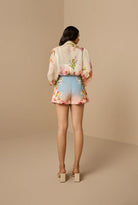 Kavi Long Sleeve Top - Pink Blue by Hemant & Nandita — view 4