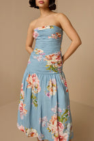 Kavi Midi Dress - Pink Blue by Hemant & Nandita — view 3