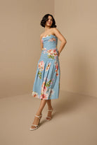 Kavi Midi Dress - Pink Blue by Hemant & Nandita — view 4