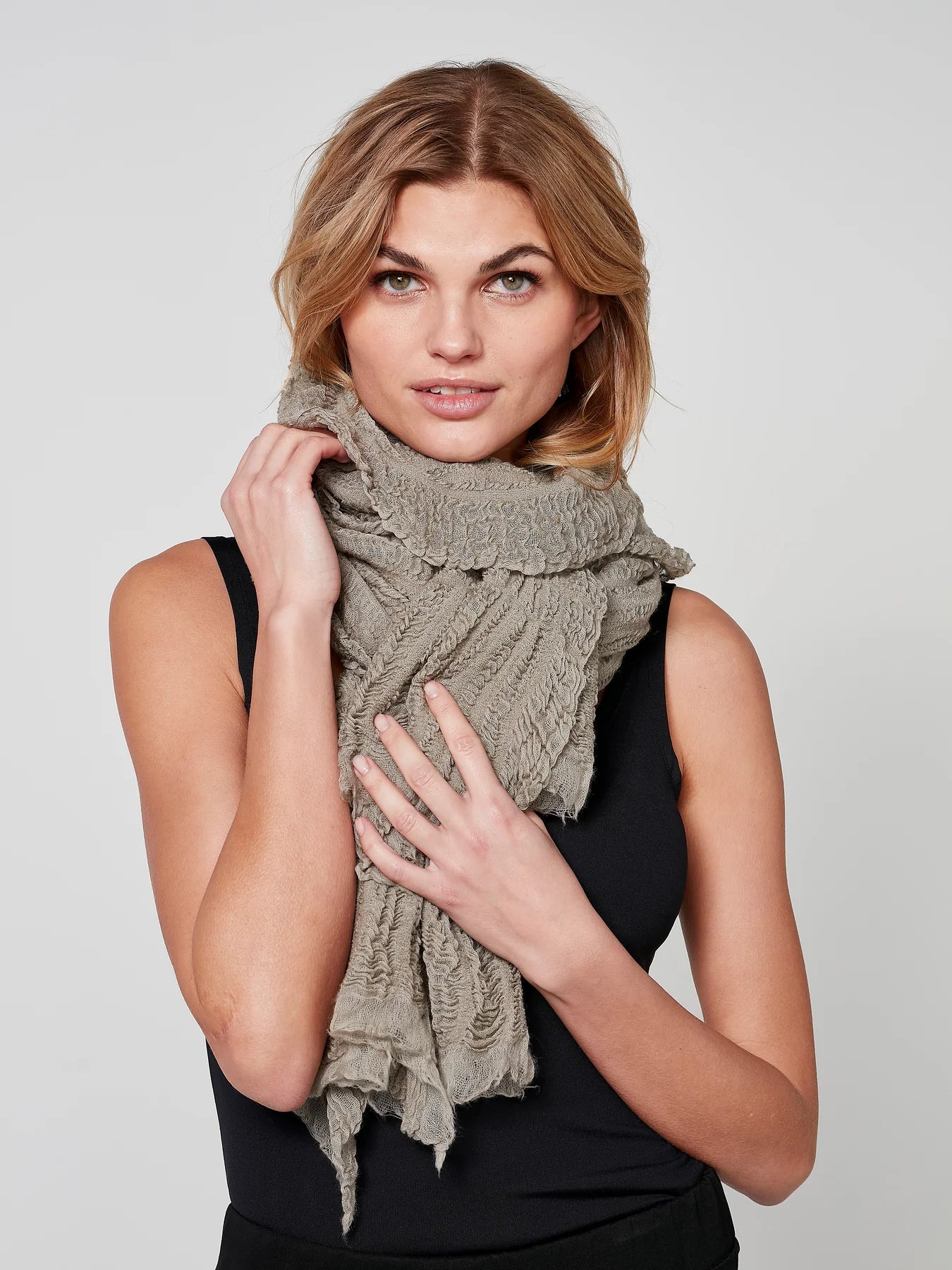Hope Scarf - Harbour Grey by Nu Denmark — alternate view