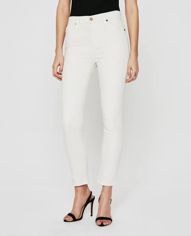 Mari Crop High-Rise Slim Straight Jean - White Cream by Adriano Goldschmied AG — alternate view