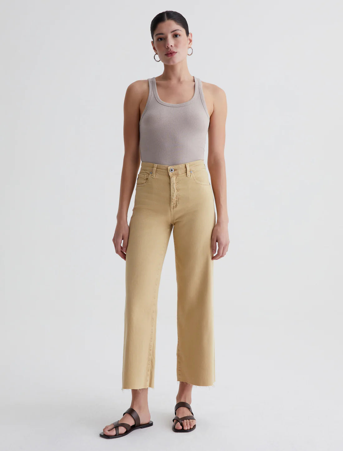 Saige Wide Leg Crop - Sulfur Aspen Yellow by Adriano Goldschmied AG | 25 South Boutiques
