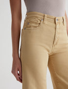 Saige Wide Leg Crop - Sulfur Aspen Yellow by Adriano Goldschmied AG — view 3