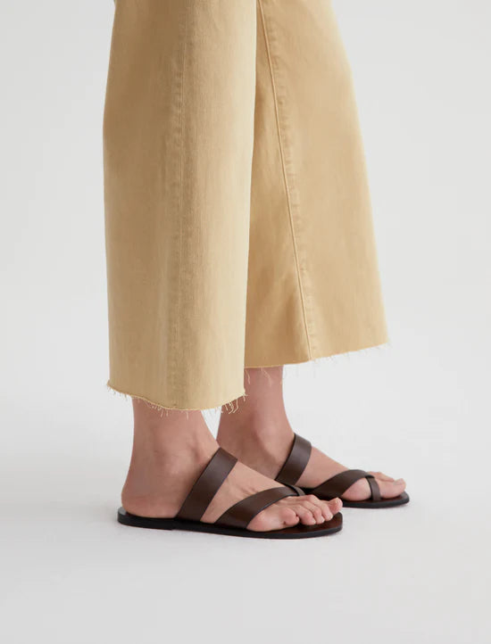 Saige Wide Leg Crop - Sulfur Aspen Yellow by Adriano Goldschmied AG — view 5