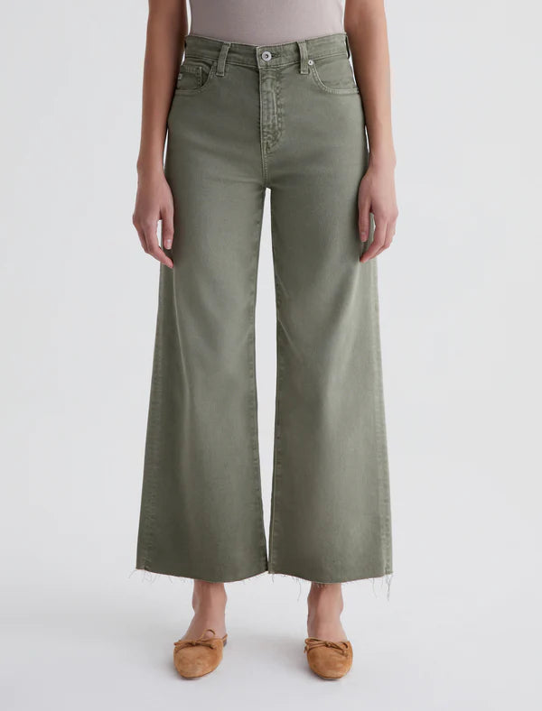 Saige Wide Leg Crop - Sulfur Dried Parsley by Adriano Goldschmied AG — alternate view