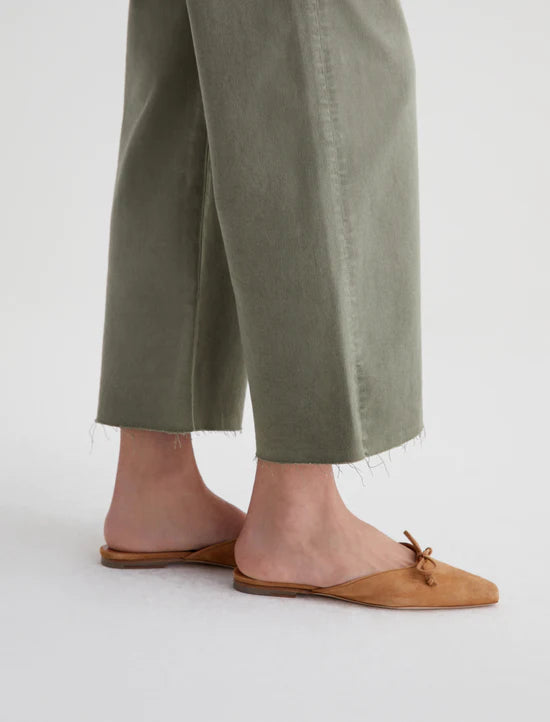 Saige Wide Leg Crop - Sulfur Dried Parsley by Adriano Goldschmied AG — view 5