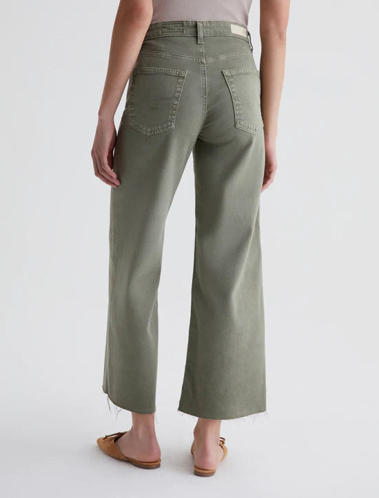 Saige Wide Leg Crop - Sulfur Dried Parsley by Adriano Goldschmied AG — view 6