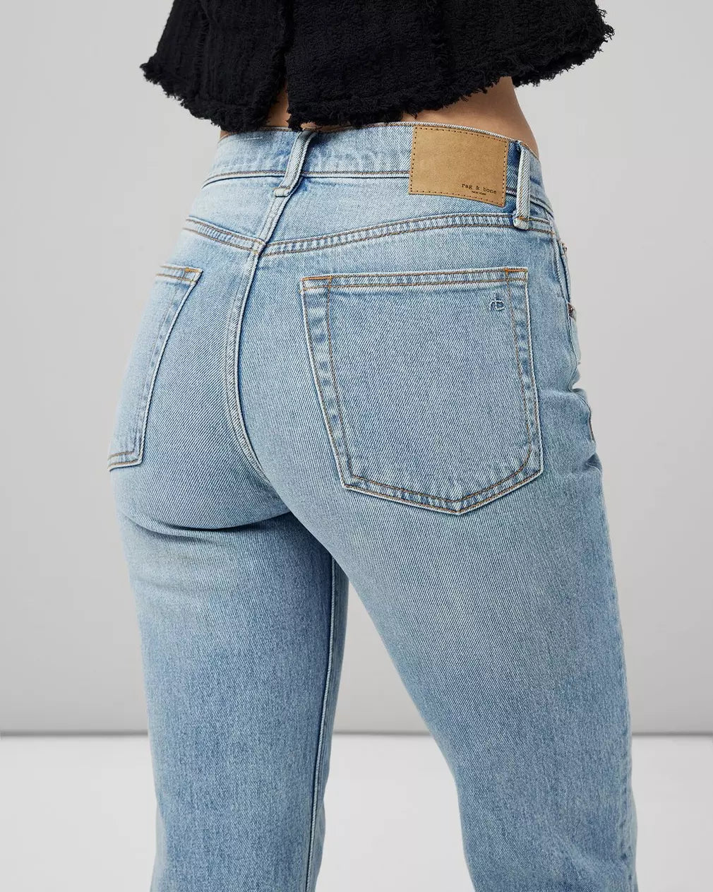 Harlow Mid Rise Straight - Lou by Rag & Bone — view 5