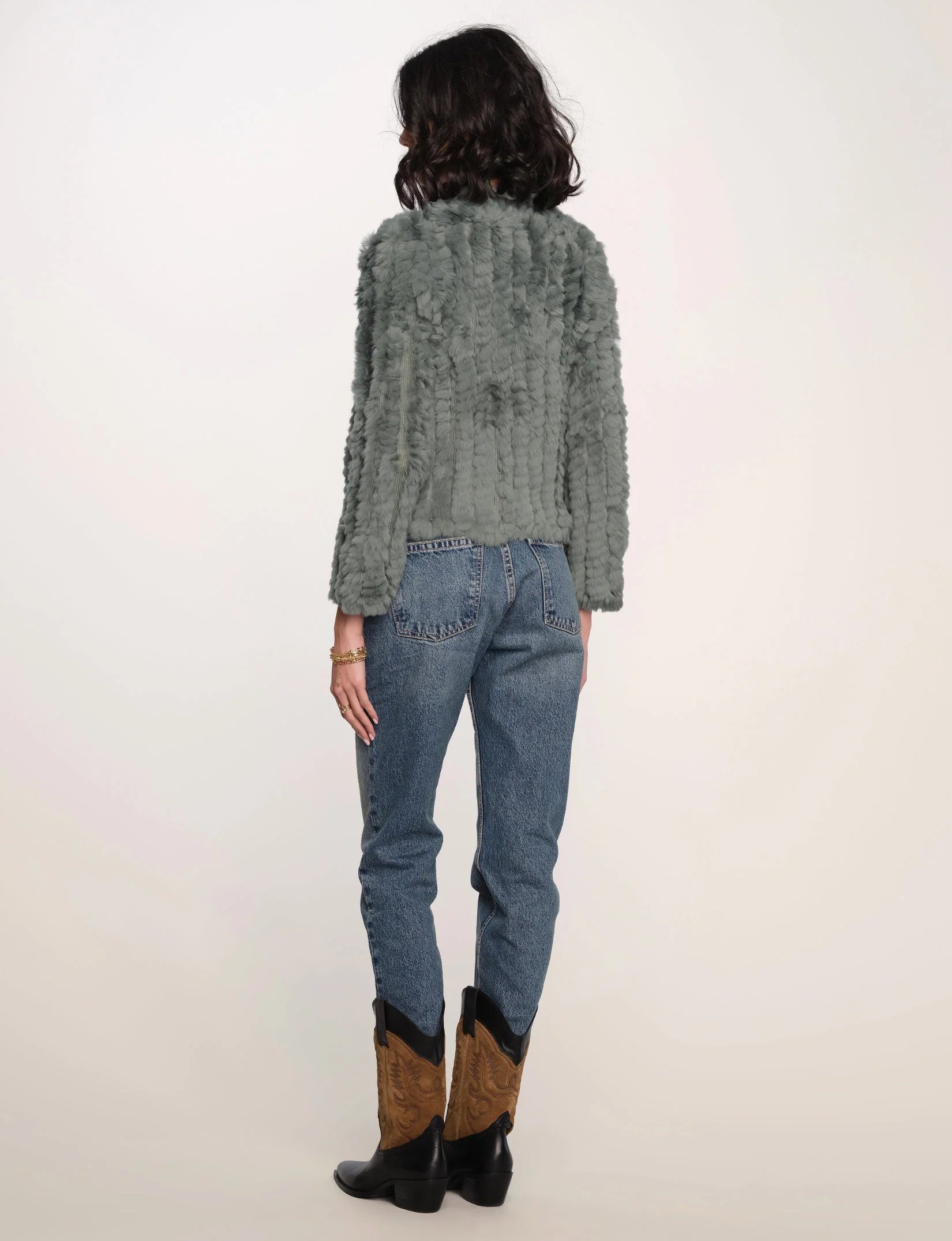 Rosa Fur Jacket - Mineral by Heartloom — view 4