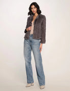 Rosa Fur Jacket - Charcoal by Heartloom — view 4