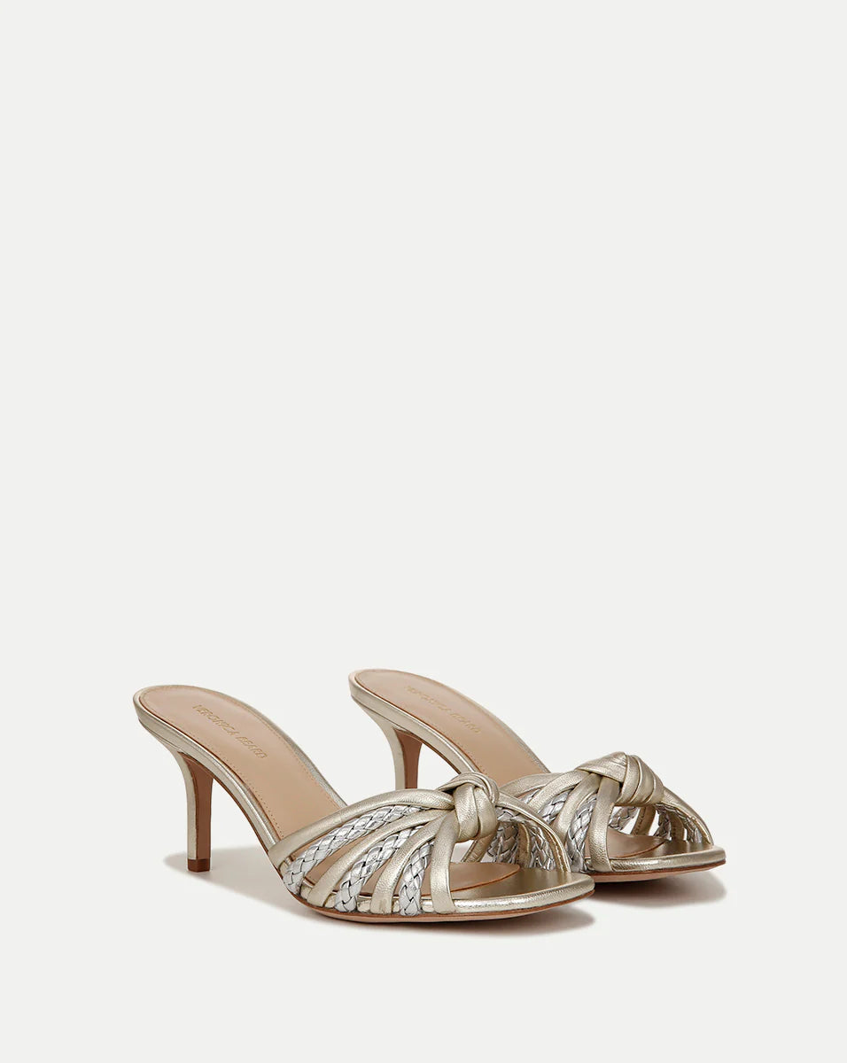 Misa Knot-Front Heel - Platinum by Veronica Beard — alternate view