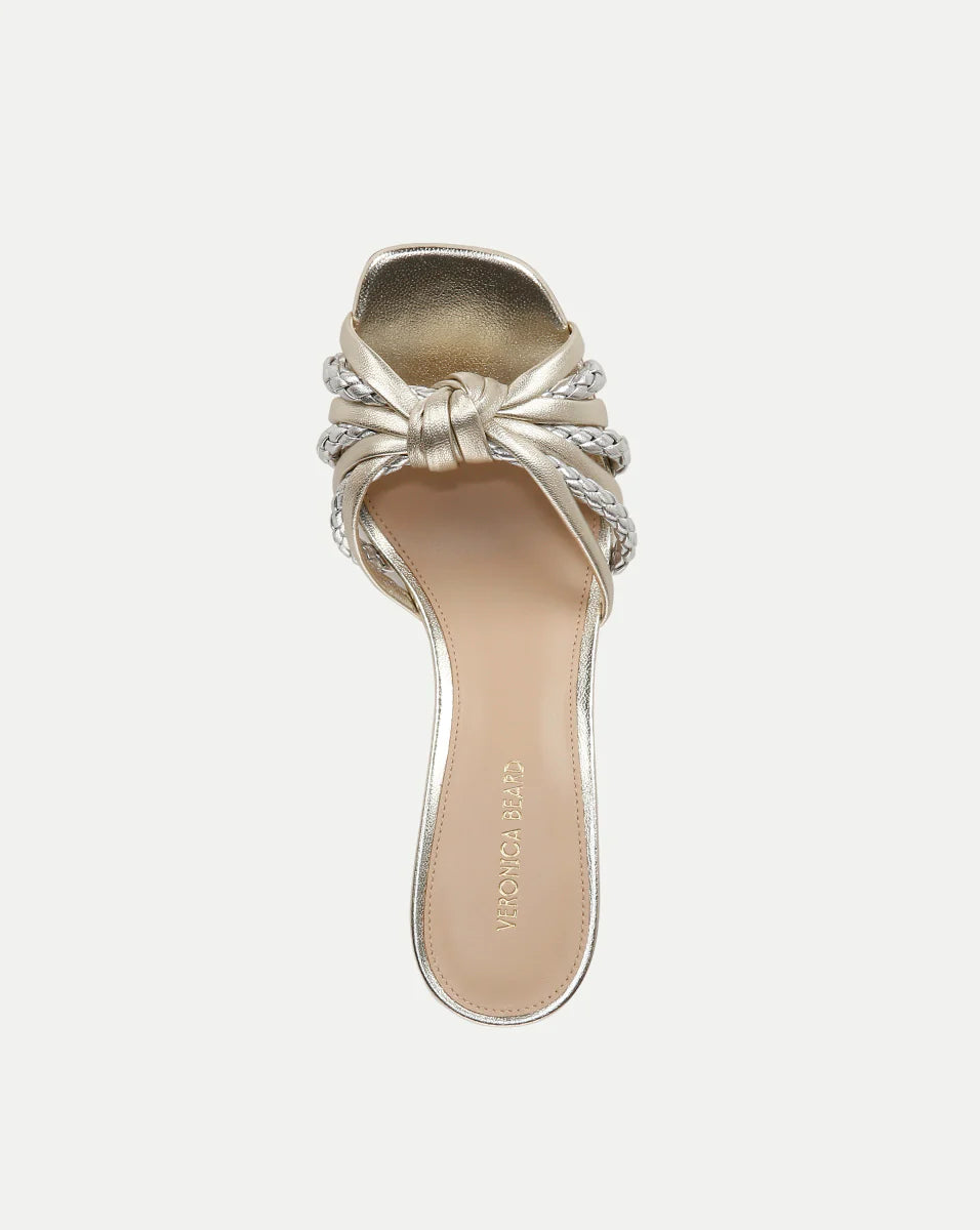 Misa Knot-Front Heel - Platinum by Veronica Beard — view 3