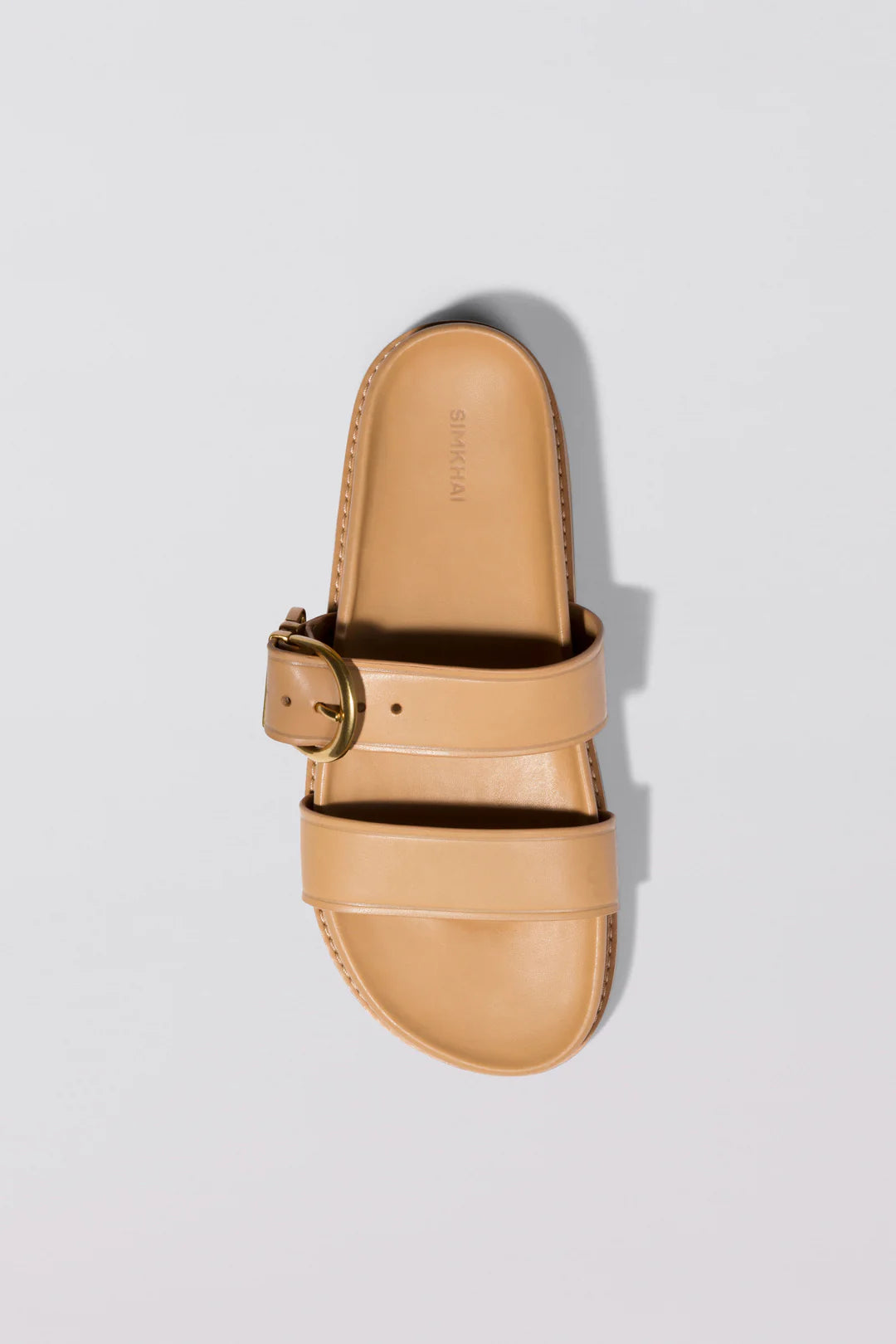 Aida Buckle Sandal - Camel by Jonathan Simkhai — view 4