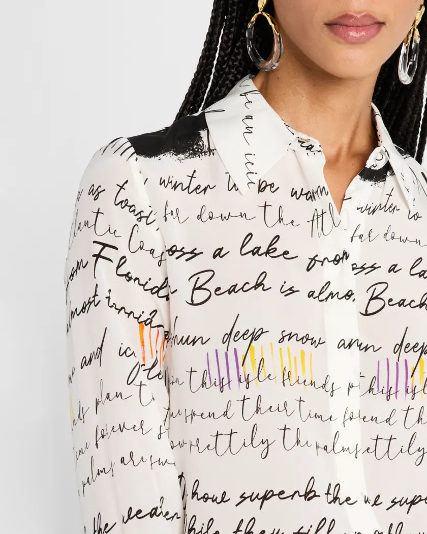 Willa Placket Top - Rhythm by Alice & Olivia — alternate view