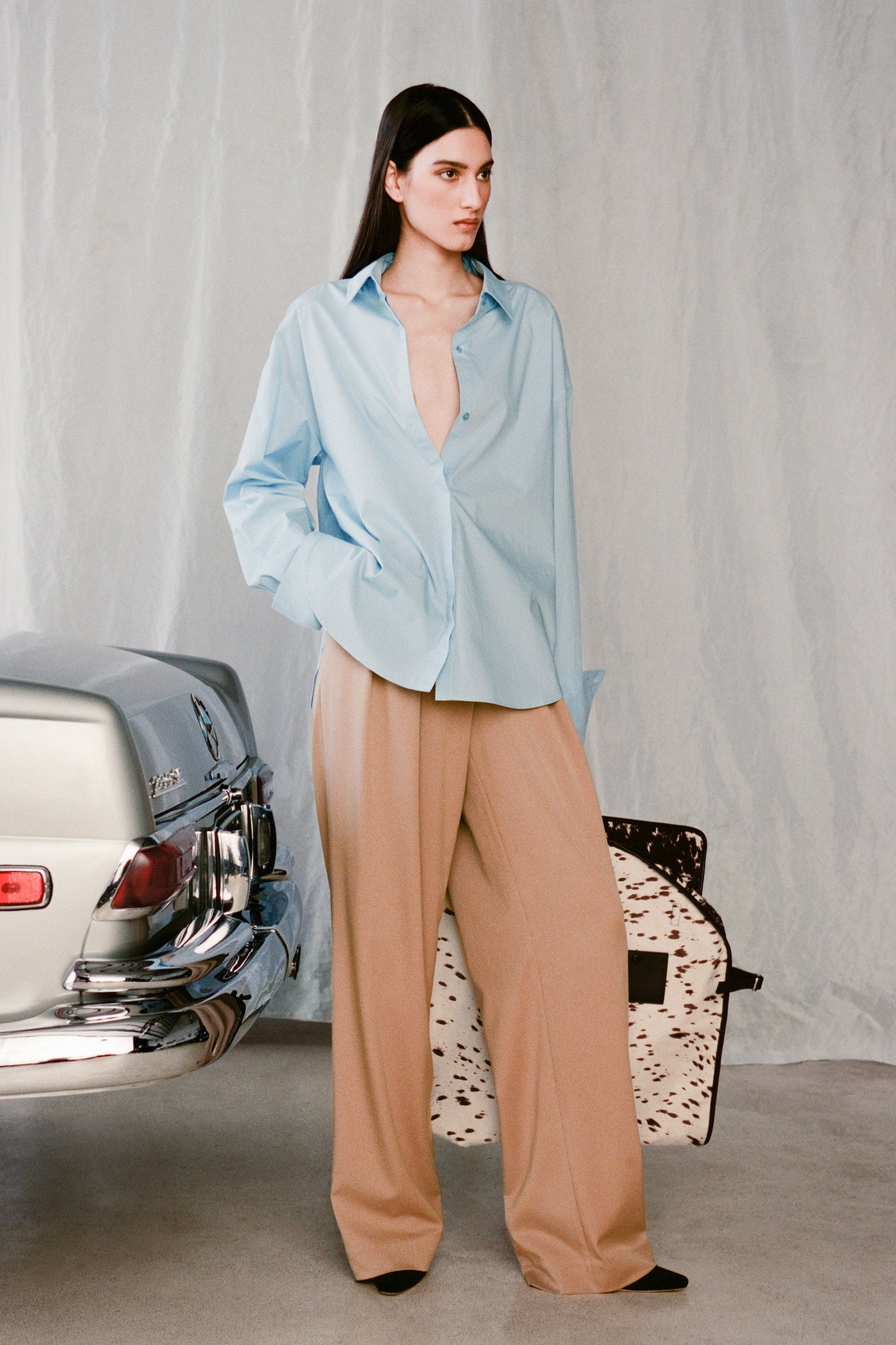 Colton Shirt - French Blue by STAUD — view 7