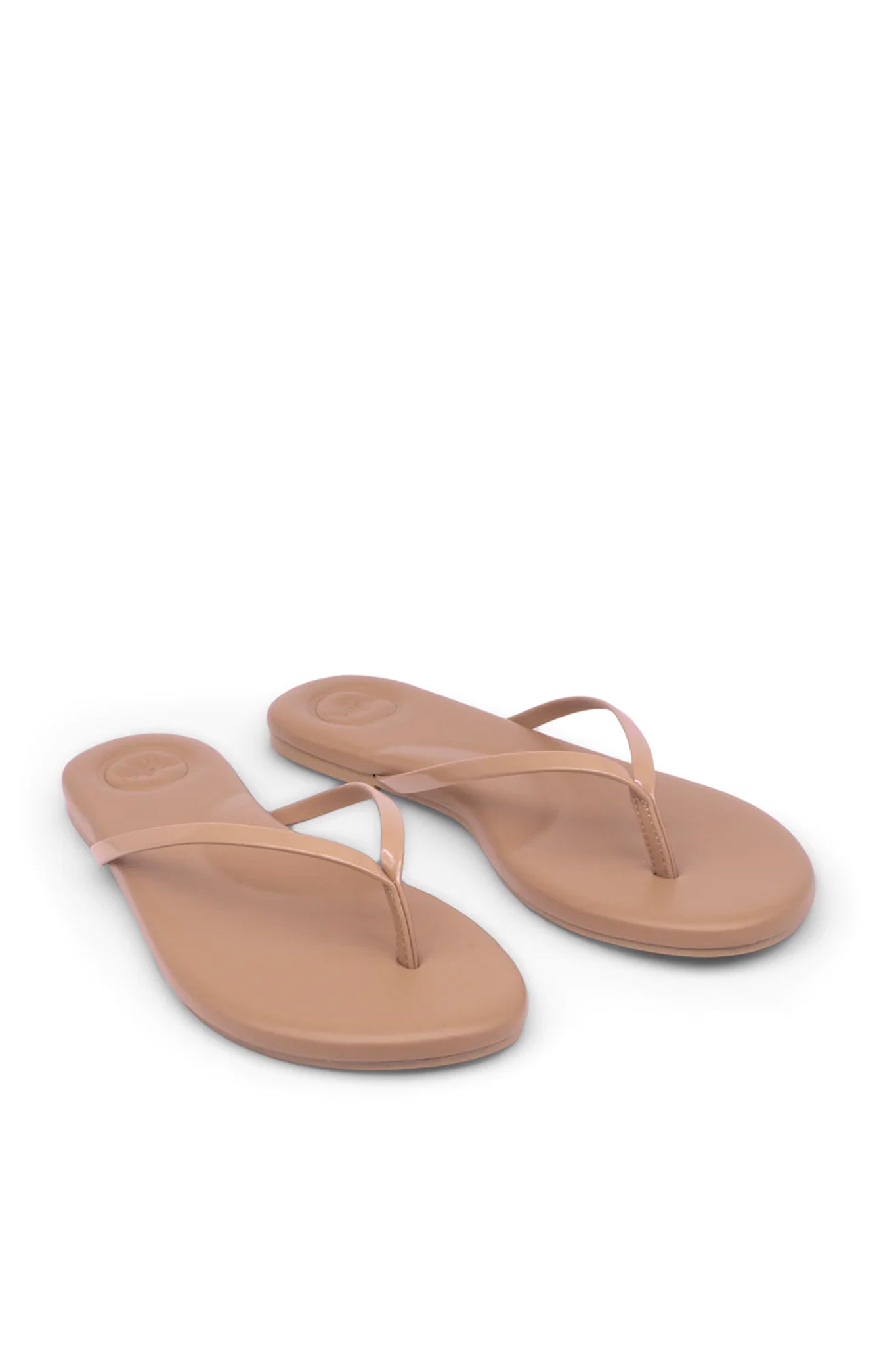 Indie Flip Flops - Nude w/ Patent Strap by Soléi Sea — alternate view
