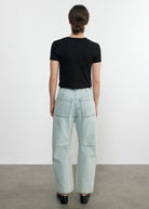 Supima Cotton Cropped Perfect Short Sleeve Tee - Black by Enza Costa — view 4